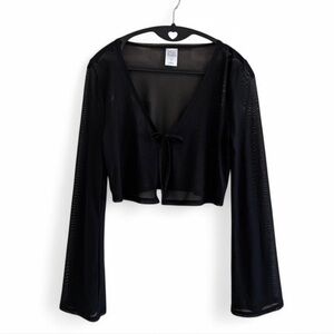 [SOLD] Wild Fable Sheer Cropped Tie-Front Cardigan